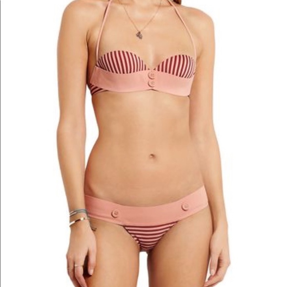 La Perla Antique Rose Striped Sailor 2 pc  Bikini